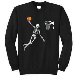 Skeleton Playing Basketball Halloween Costume Boy Kids Sweatshirt