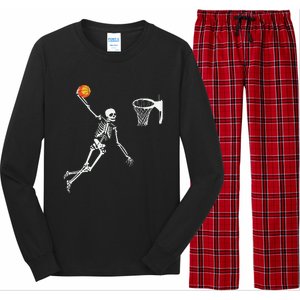 Skeleton Playing Basketball Halloween Costume Boy Kids Long Sleeve Pajama Set