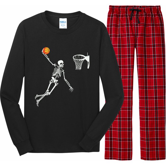 Skeleton Playing Basketball Halloween Costume Boy Kids Long Sleeve Pajama Set