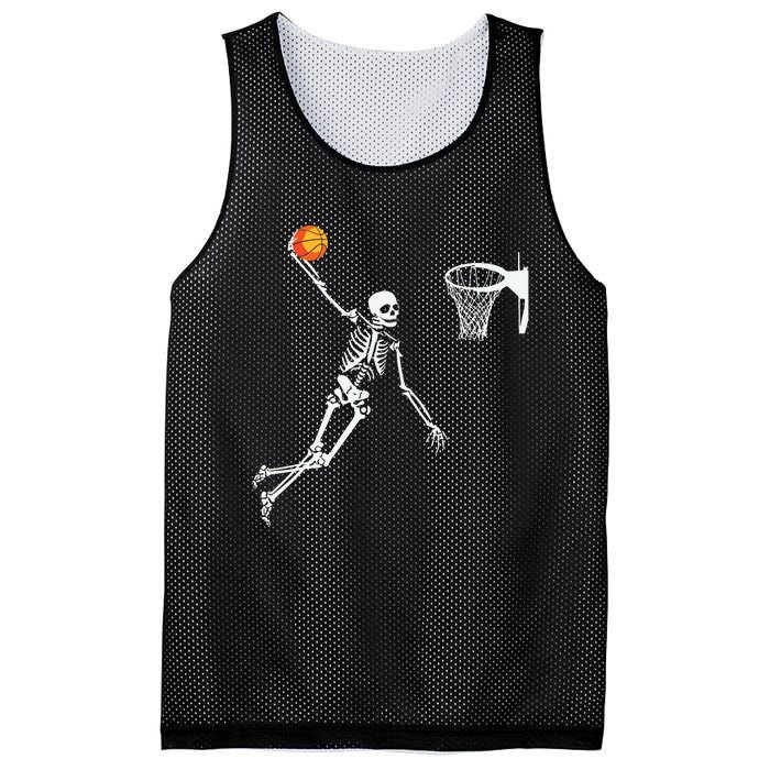 Skeleton Playing Basketball Halloween Costume Boy Kids Mesh Reversible Basketball Jersey Tank