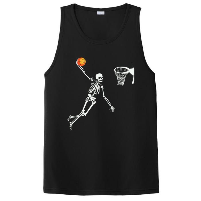 Skeleton Playing Basketball Halloween Costume Boy Kids PosiCharge Competitor Tank