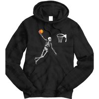 Skeleton Playing Basketball Halloween Costume Boy Kids Tie Dye Hoodie