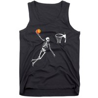 Skeleton Playing Basketball Halloween Costume Boy Kids Tank Top