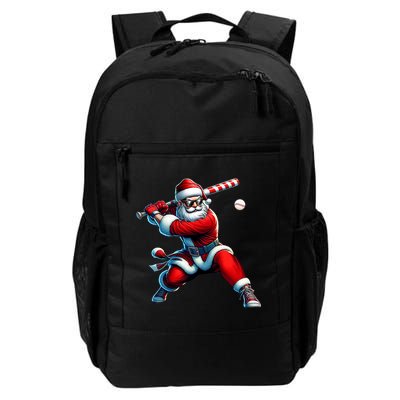 Santa Playing Baseball Christmas Baseball Player Backpack