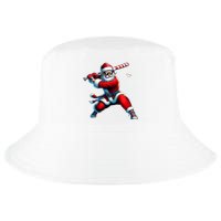 Santa Playing Baseball Christmas Baseball Player Cool Comfort Performance Bucket Hat