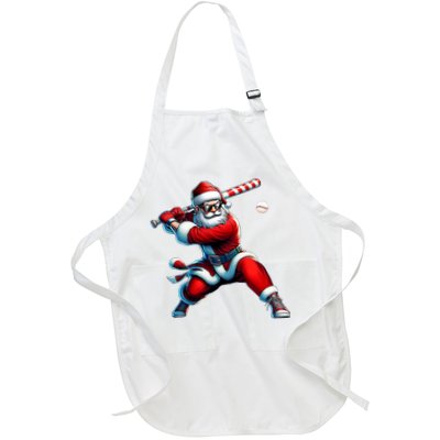 Santa Playing Baseball Christmas Baseball Player Apron