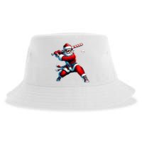 Santa Playing Baseball Christmas Baseball Player Sustainable Bucket Hat