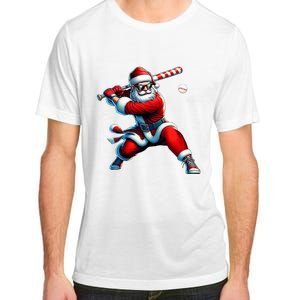 Santa Playing Baseball Christmas Baseball Player Adult ChromaSoft Performance T-Shirt