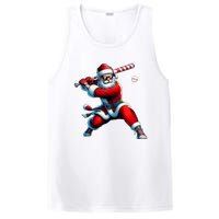 Santa Playing Baseball Christmas Baseball Player PosiCharge Competitor Tank