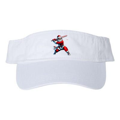 Santa Playing Baseball Christmas Baseball Player Visor