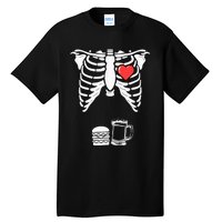 Skeleton Pregnancy Burger Beer Xray Halloween Soon Dad Tall T-Shirt