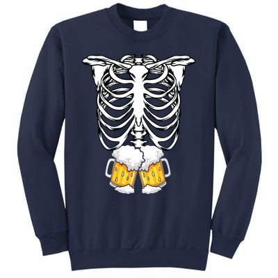 Skeleton Pregnancy Belly Of Beer Xray Halloween Costume Sweatshirt