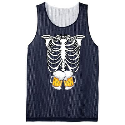 Skeleton Pregnancy Belly Of Beer Xray Halloween Costume Mesh Reversible Basketball Jersey Tank