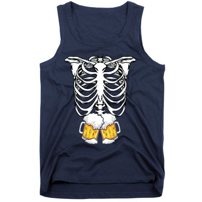 Skeleton Pregnancy Belly Of Beer Xray Halloween Costume Tank Top