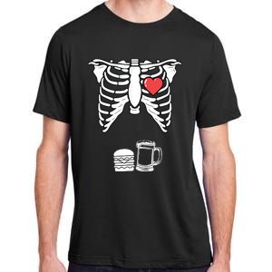 Skeleton Pregnancy Burger Beer Xray Halloween Soon Dad Adult ChromaSoft Performance T-Shirt