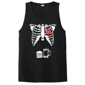 Skeleton Pregnancy Burger Beer Xray Halloween Soon Dad PosiCharge Competitor Tank