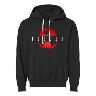 Soccer Player Ball Soccer Garment-Dyed Fleece Hoodie