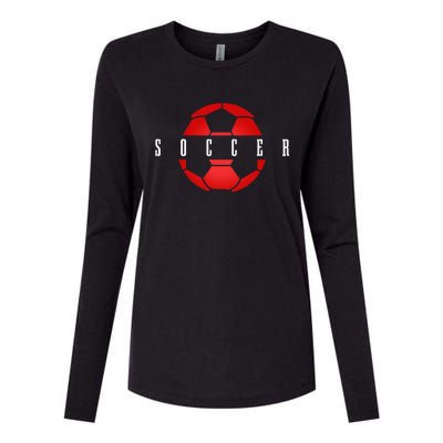 Soccer Player Ball Soccer Womens Cotton Relaxed Long Sleeve T-Shirt