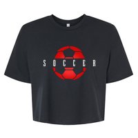 Soccer Player Ball Soccer Bella+Canvas Jersey Crop Tee