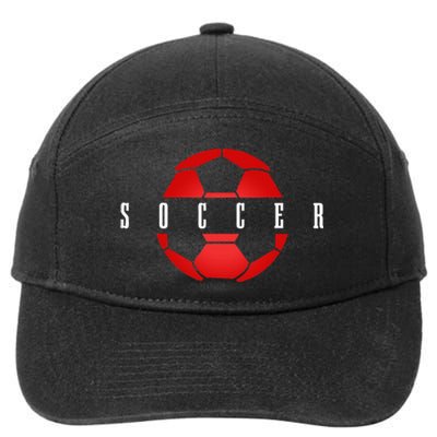 Soccer Player Ball Soccer 7-Panel Snapback Hat