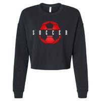 Soccer Player Ball Soccer Cropped Pullover Crew