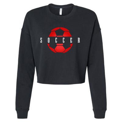 Soccer Player Ball Soccer Cropped Pullover Crew