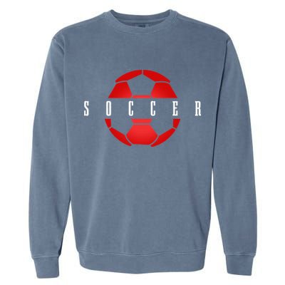 Soccer Player Ball Soccer Garment-Dyed Sweatshirt