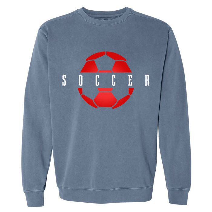 Soccer Player Ball Soccer Garment-Dyed Sweatshirt