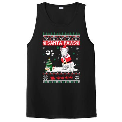 Santa Paws Bull Terrier Merry Christmas Dog Funny Xmas Gift PosiCharge Competitor Tank