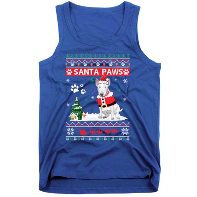 Santa Paws Bull Terrier Merry Christmas Dog Funny Xmas Gift Tank Top