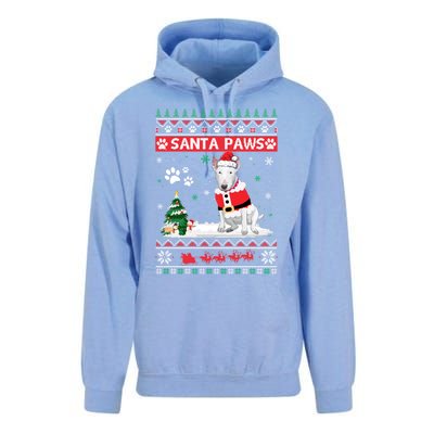 Santa Paws Bull Terrier Merry Christmas Dog Funny Xmas Gift Unisex Surf Hoodie