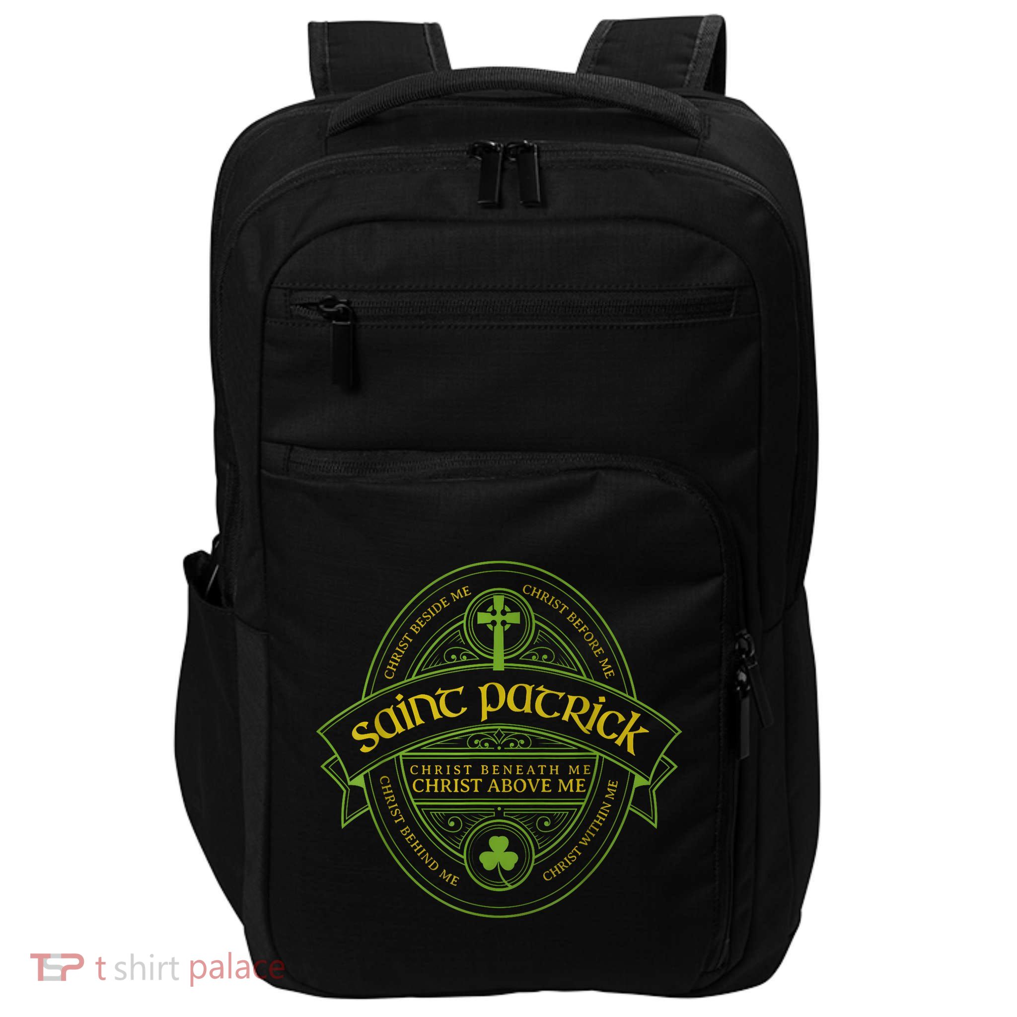 St Patrick Breastplate Prayer Catholic Saint Patricks Day Impact Tech Backpack