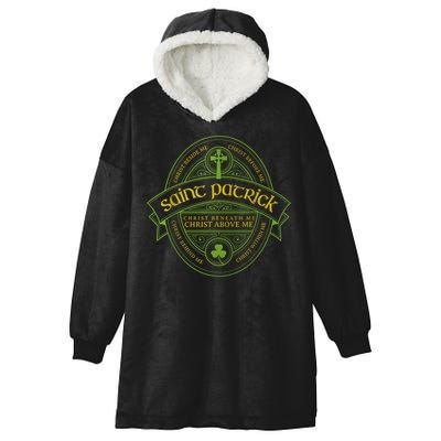 St Patrick Breastplate Prayer Catholic Saint Patricks Day Hooded Wearable Blanket