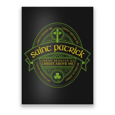 St Patrick Breastplate Prayer Catholic Saint Patricks Day Poster