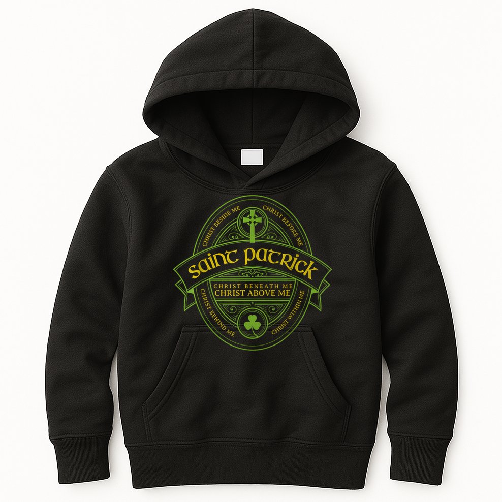 St Patrick Breastplate Prayer Catholic Saint Patricks Day Kids Hoodie