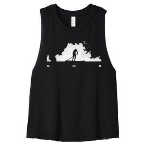 Sup Paddle Board Apparel Paddle Boarding Women's Racerback Cropped Tank