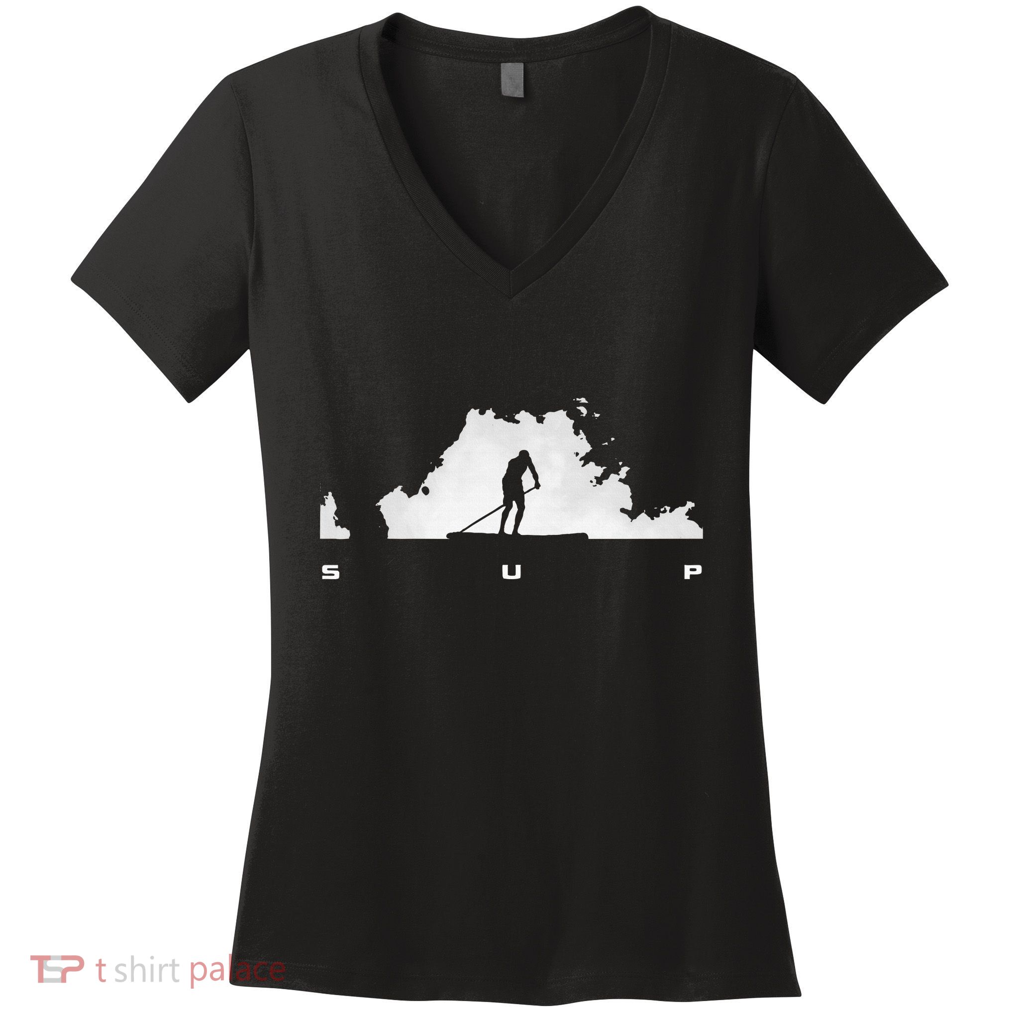 Sup Paddle Board Apparel Paddle Boarding Women's V-Neck T-Shirt