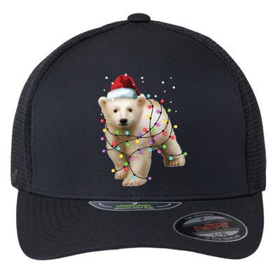 Santa Polar Bear Christmas Bear Lover Cool Gift Flexfit Unipanel Trucker Cap