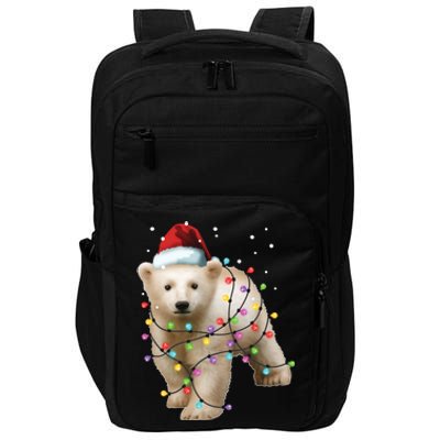 Santa Polar Bear Christmas Bear Lover Cool Gift Impact Tech Backpack