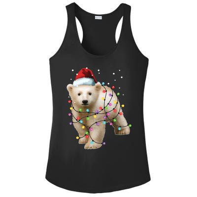 Santa Polar Bear Christmas Bear Lover Cool Gift Ladies PosiCharge Competitor Racerback Tank