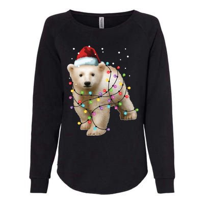 Santa Polar Bear Christmas Bear Lover Cool Gift Womens California Wash Sweatshirt