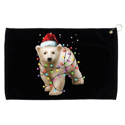 Santa Polar Bear Christmas Bear Lover Cool Gift Grommeted Golf Towel