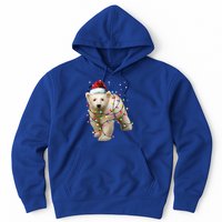 Santa Polar Bear Christmas Bear Lover Cool Gift Hoodie