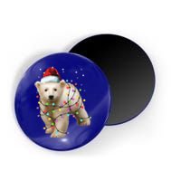 Santa Polar Bear Christmas Bear Lover Cool Gift Magnet