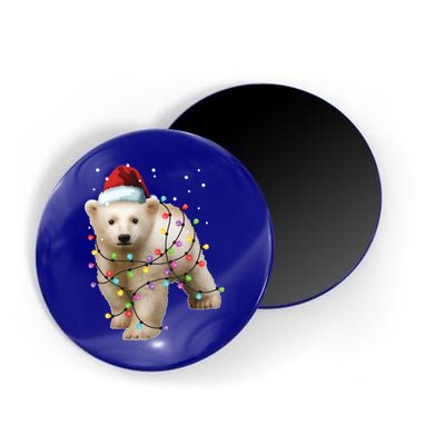 Santa Polar Bear Christmas Bear Lover Cool Gift Magnet