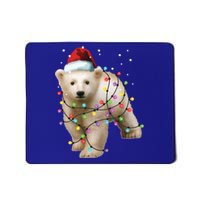 Santa Polar Bear Christmas Bear Lover Cool Gift Mousepad