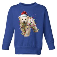 Santa Polar Bear Christmas Bear Lover Cool Gift Toddler Sweatshirt