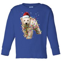 Santa Polar Bear Christmas Bear Lover Cool Gift Toddler Long Sleeve Shirt