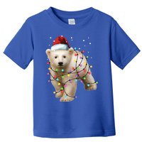 Santa Polar Bear Christmas Bear Lover Cool Gift Toddler T-Shirt