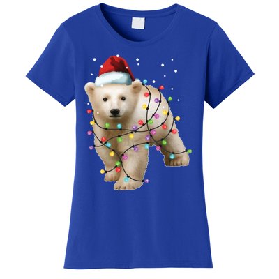 Santa Polar Bear Christmas Bear Lover Cool Gift Women's T-Shirt